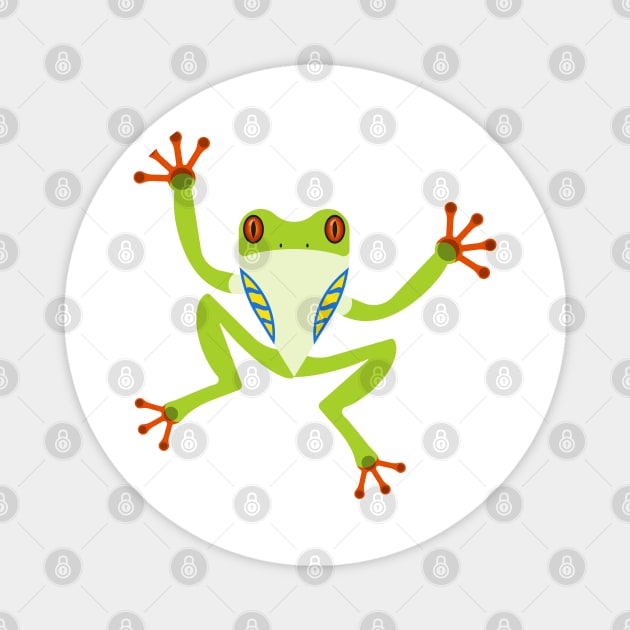 Red-eyed tree frog Magnet by Geramora Design